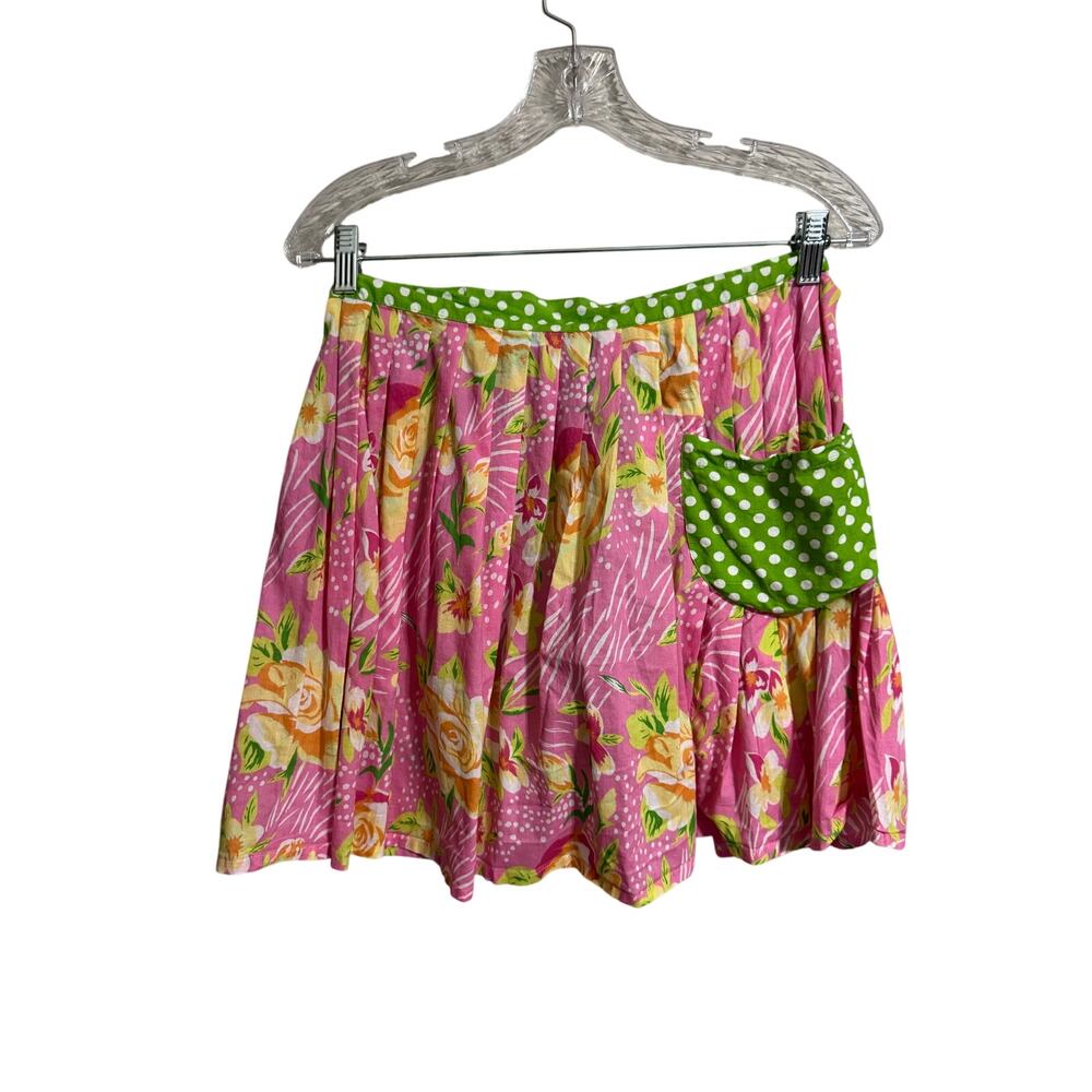 Cupcakes and Cartwheels Floral Polka Dot Whimsy Gardengirl Apron